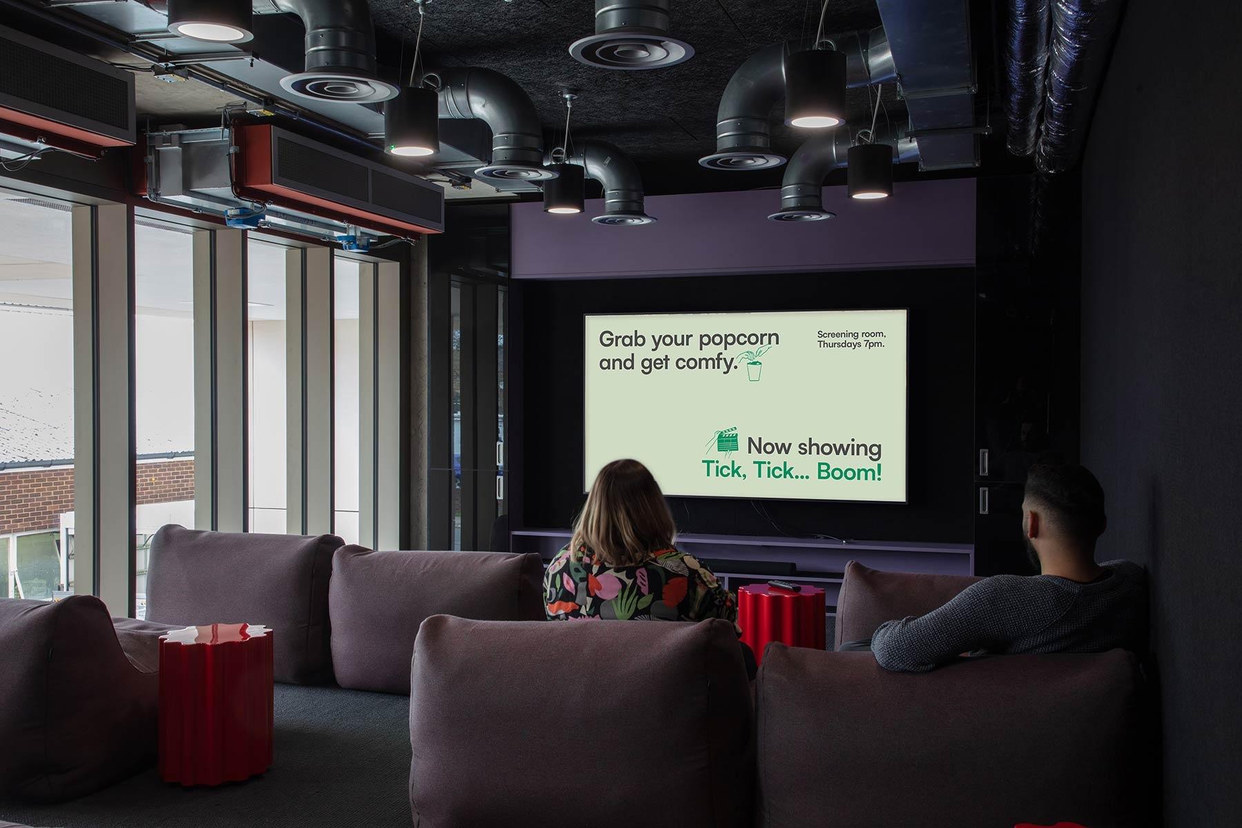  Get lost in the latest episode of your favourite series in the screening room