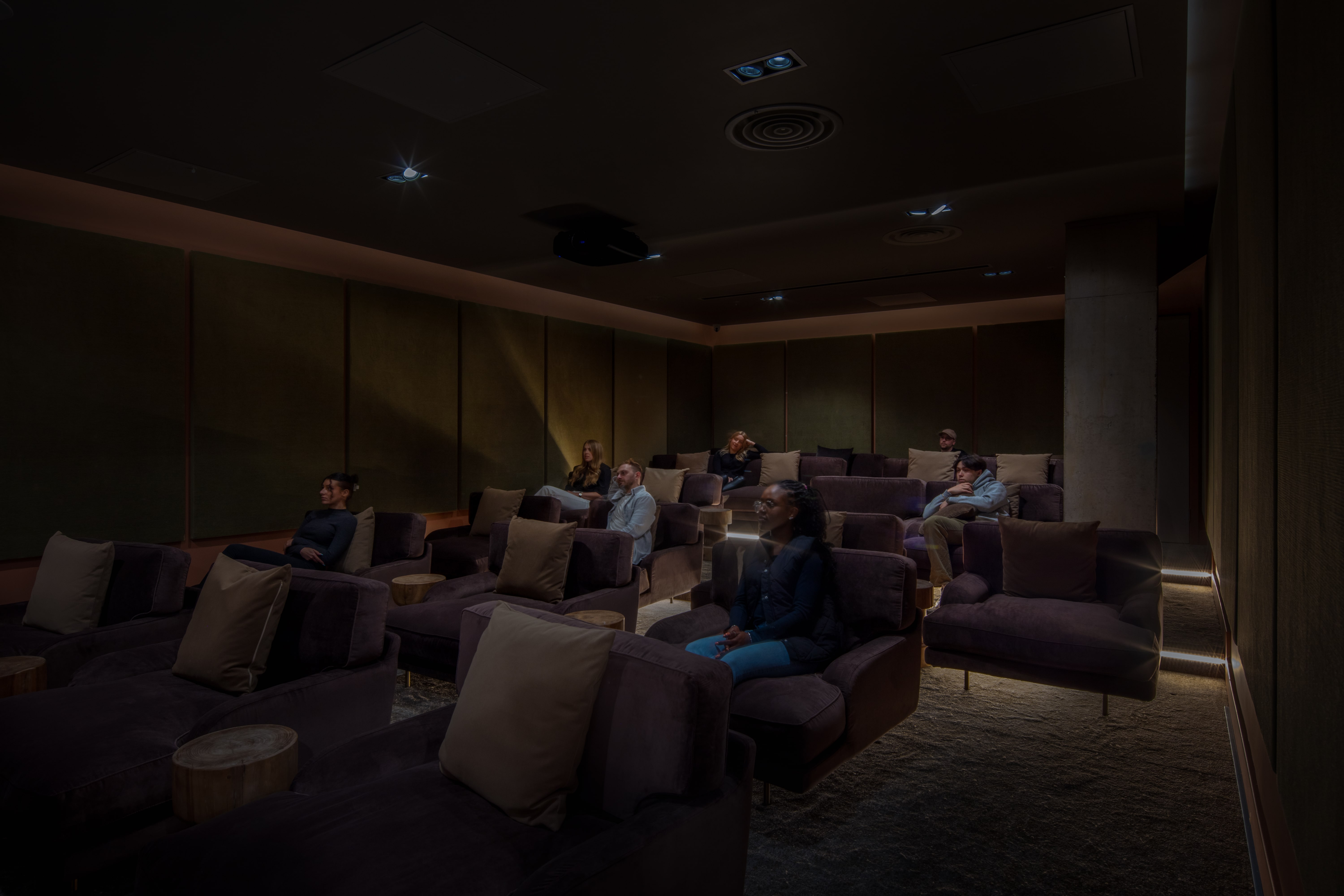  Sit back and be entertained in the screening room